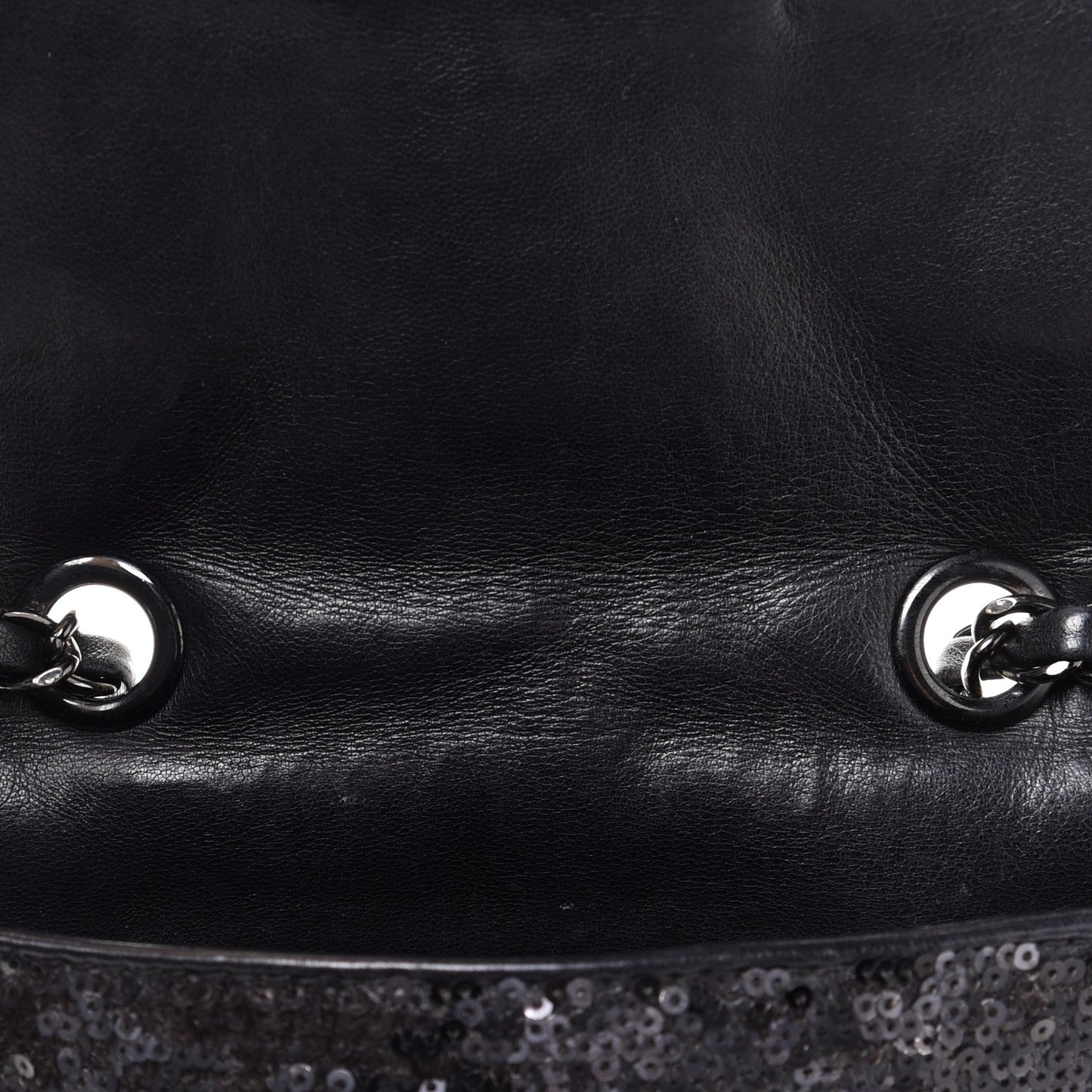 Sequin Lambskin Mini Moonlight on Water Flap Black