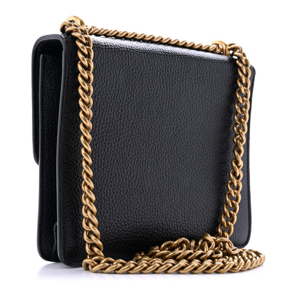 Gucci Calfskin Small GG Marmont Chain Handle Bag Black 3 of 13