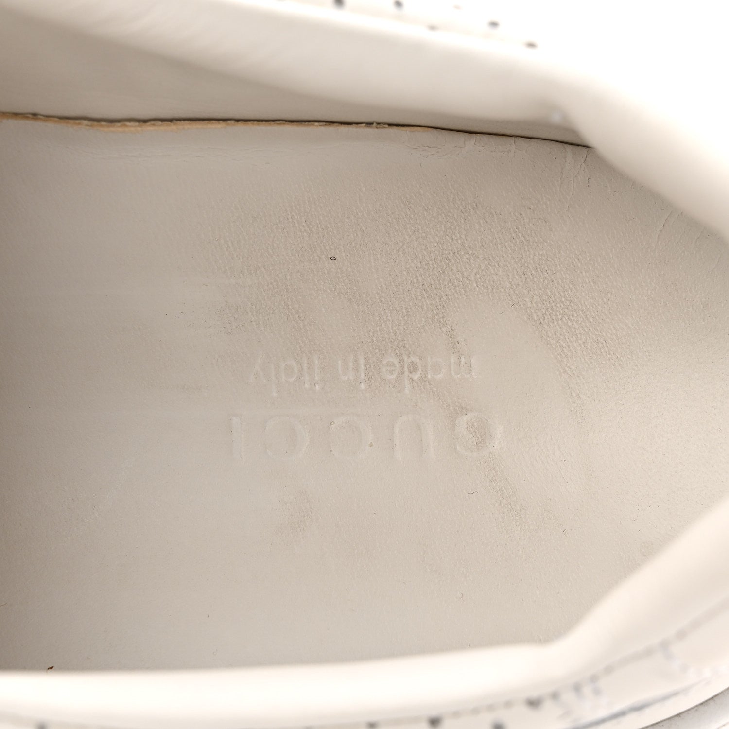 Gucci Calfskin GG Tennis Embossed Perforated Womens Platform 55mm Sneakers 39 Great White 8 of 9