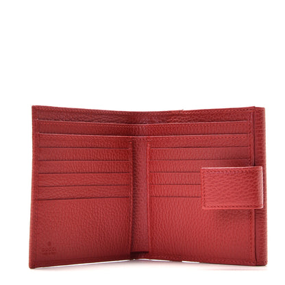 Gucci Dollar Calfskin Double G French Flap Wallet Hibiscus Red 5 of 7