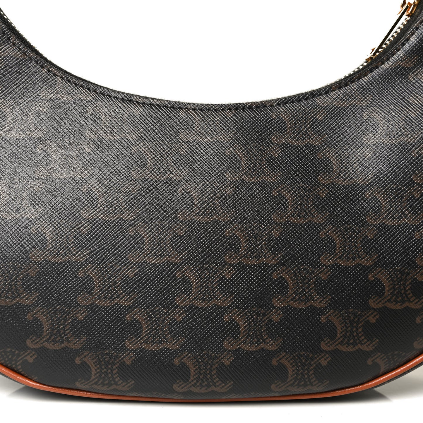 Triomphe Canvas Calfskin Ava Shoulder Bag Tan