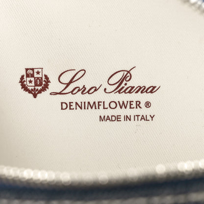 Loro Piana Denim L19 Extra Pocket Pouch Blue Warm Tan 6 of 9