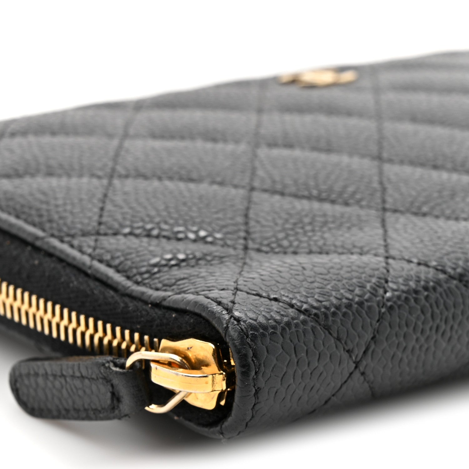 Chanel Caviar Quilted Large Zip Around Organizer Wallet Black 10 of 11