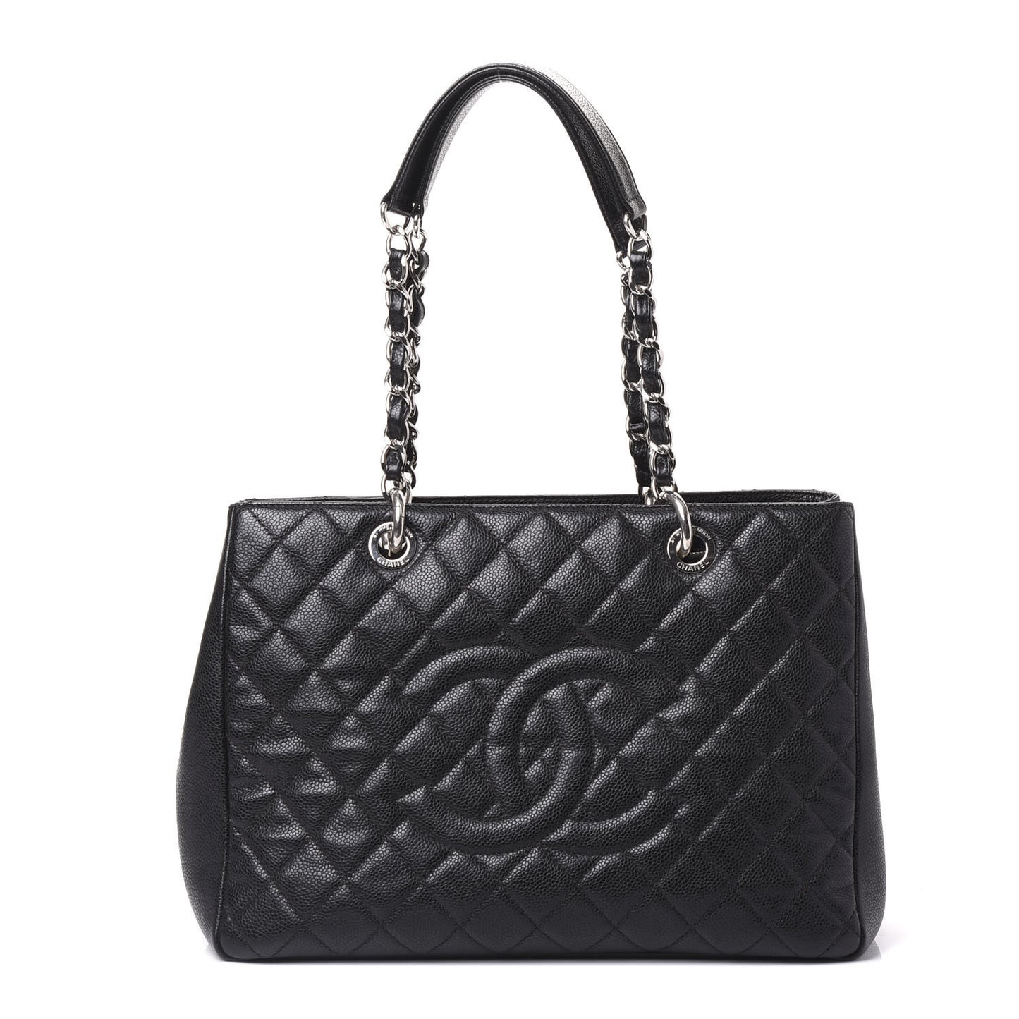 Caviar Quilted Grand Shopping Tote GST Black