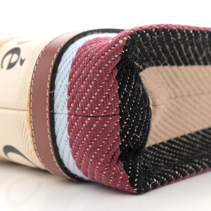 Chloe Cotton Calfskin Small Woody Striped Ribbon Tote Multicolor 10 of 10