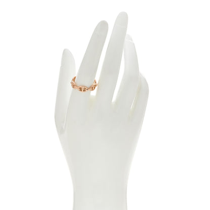 Hermes 18K Rose Gold PM Chaine d'Ancre Enchainee Ring 58 8.25 3 of 9