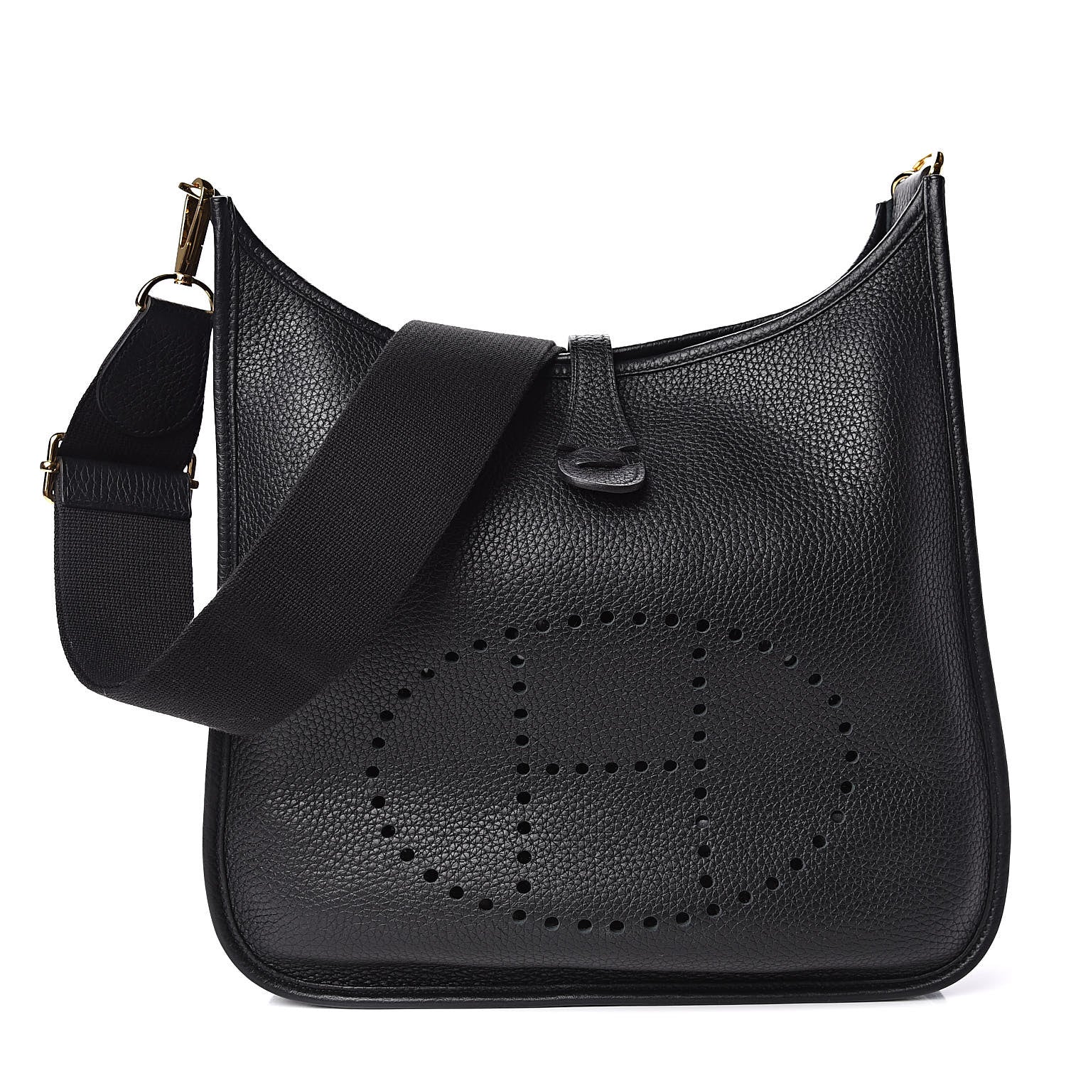 Hermes Taurillon Clemence Evelyne III PM Black 1 of 10