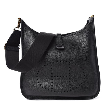 Hermes Taurillon Clemence Evelyne III PM Black 1 of 10