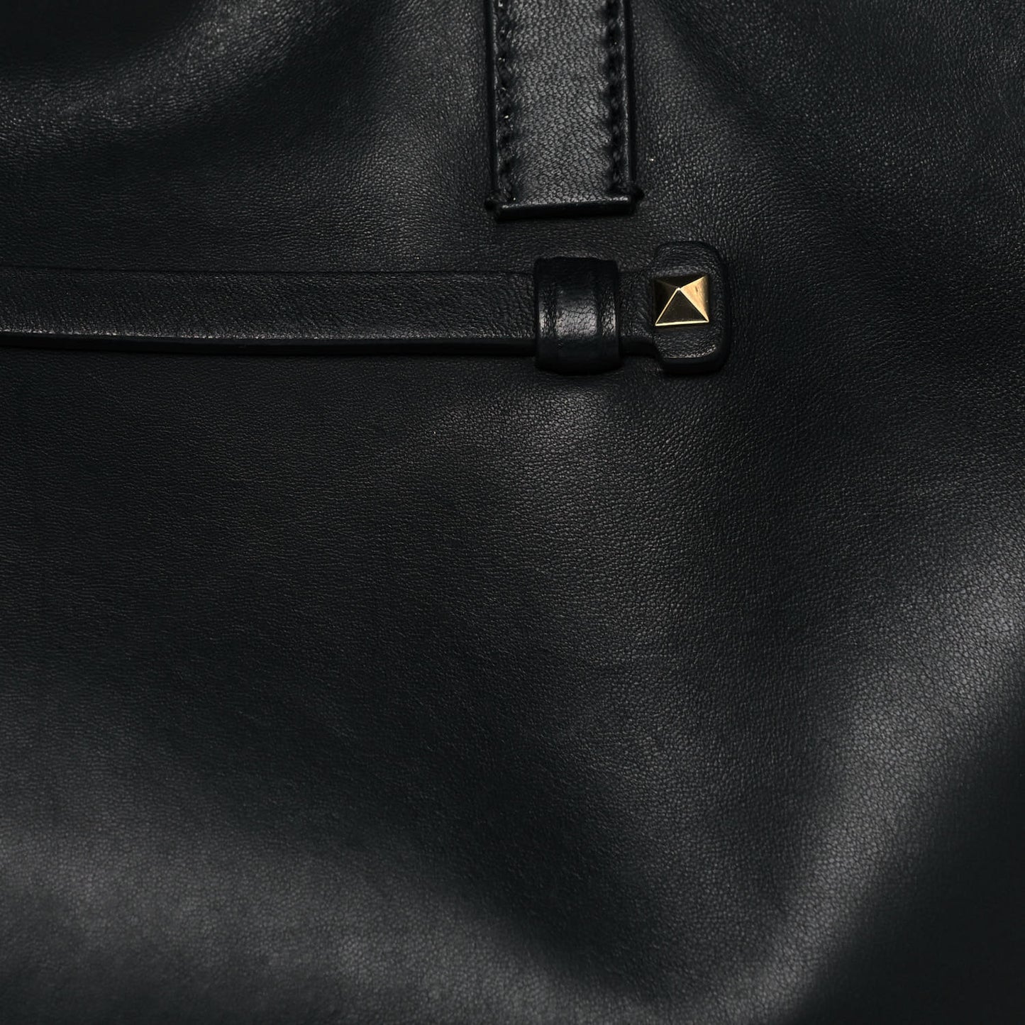 Nappa Medium Rockstud Soft Tote Black