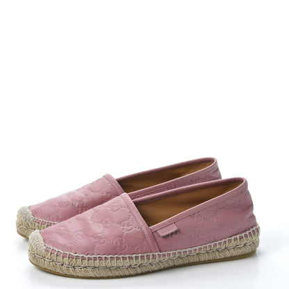 Gucci Guccissima Signature Espadrilles 37.5 Rose Baby Candy 3 of 13