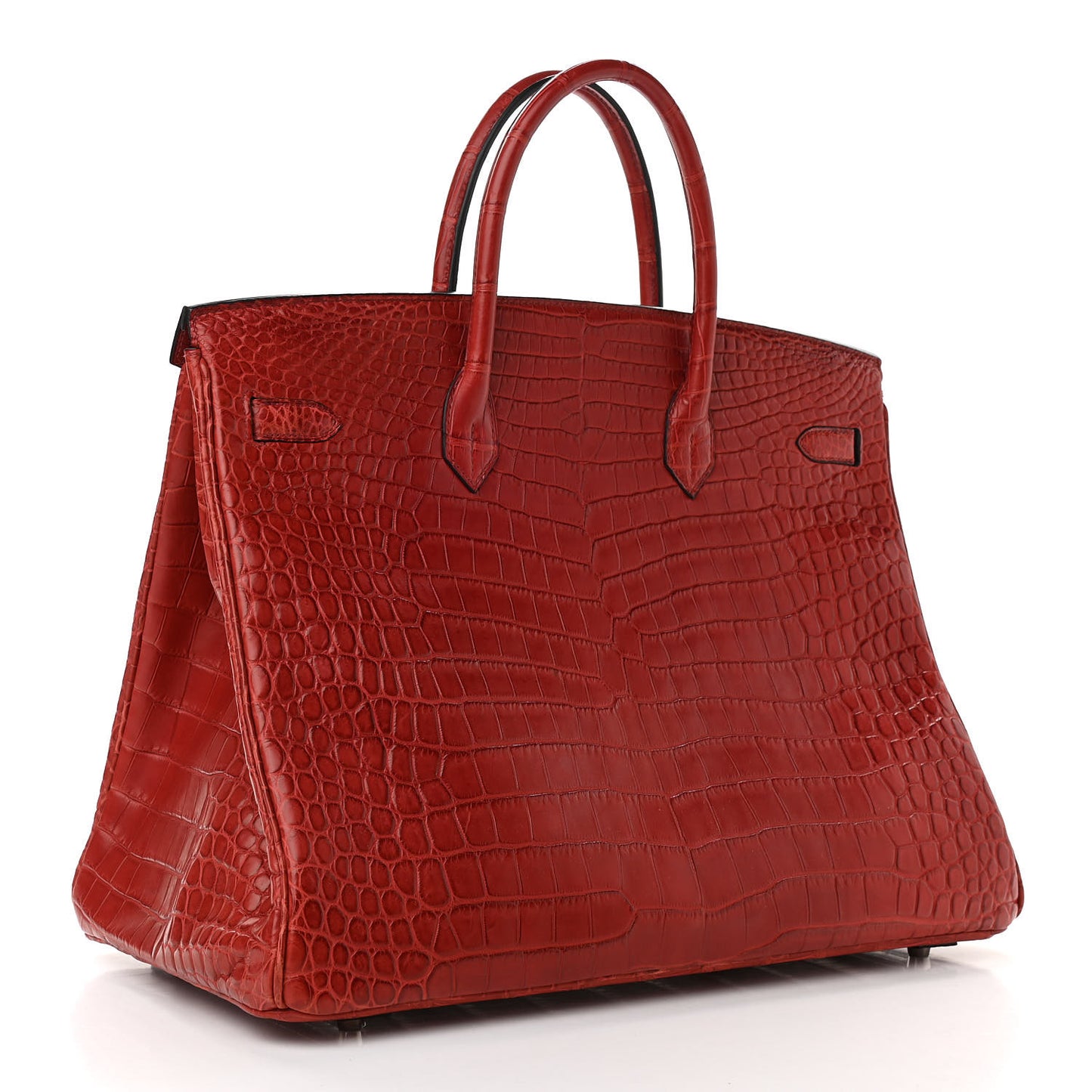 Matte Porosus Crocodile Birkin 40 Rouge H