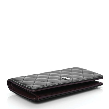 Chanel Lambskin Quilted Yen Wallet Black 4 of 9