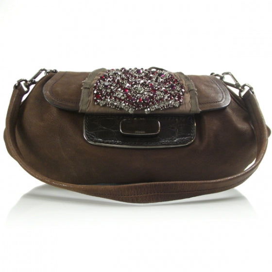 Prada Leather Crystal Flap bag 1 of 11