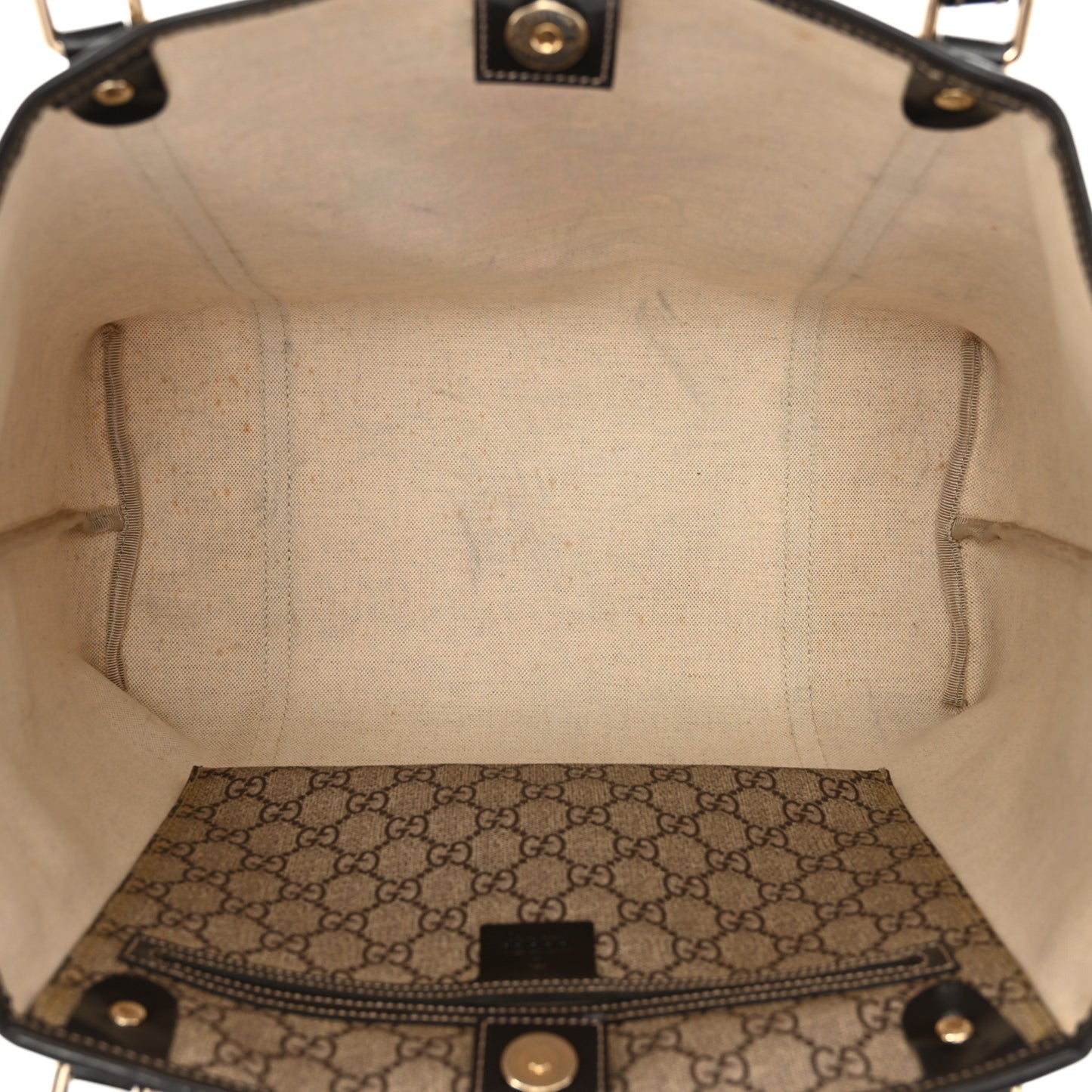 GG Plus Monogram Tattoo Heart Medium Joy Tote Dark Brown