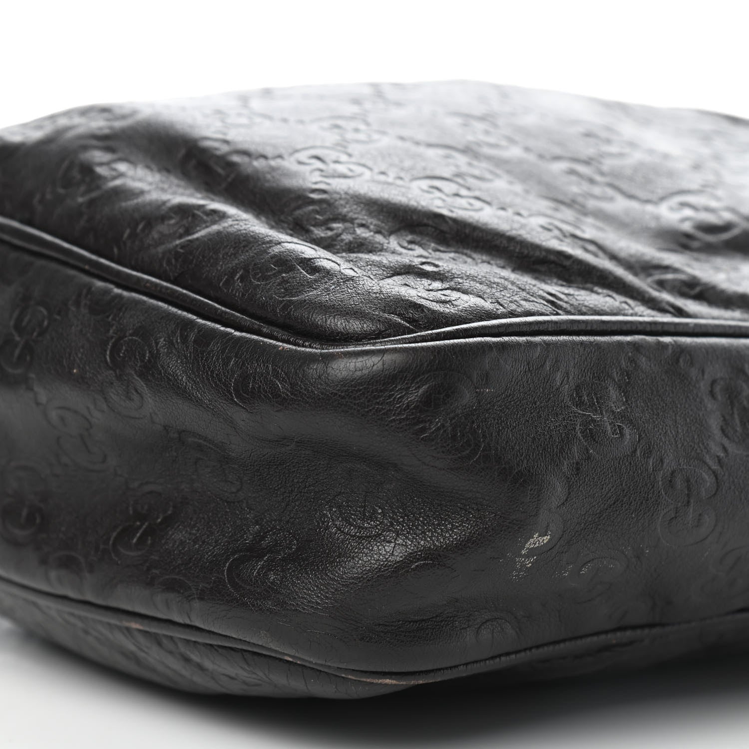 Gucci Guccissima Flat Messenger Bag Dark Brown 9 of 13