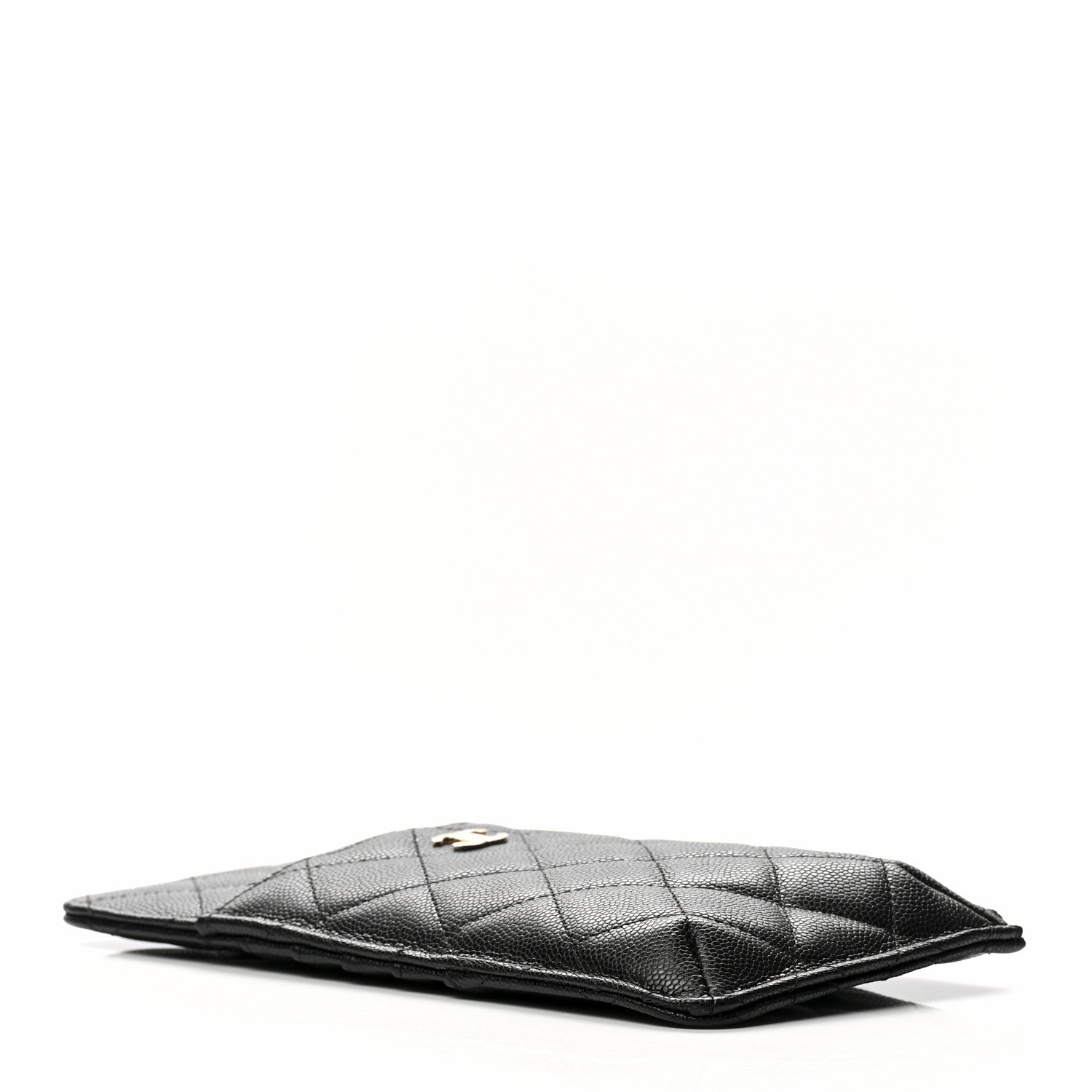 Chanel Caviar Quilted Classic Flat Wallet Pouch Black 3 of 8