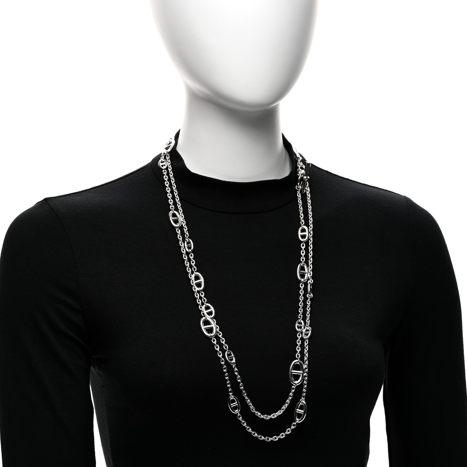 Hermes Sterling Silver Farandole Necklace 160 2 of 5