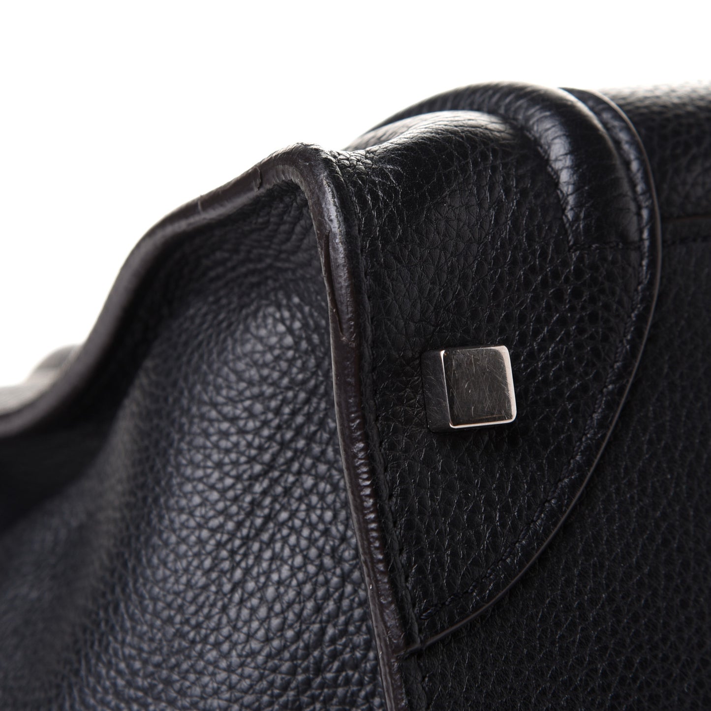 Drummed Calfskin Mini Luggage Black