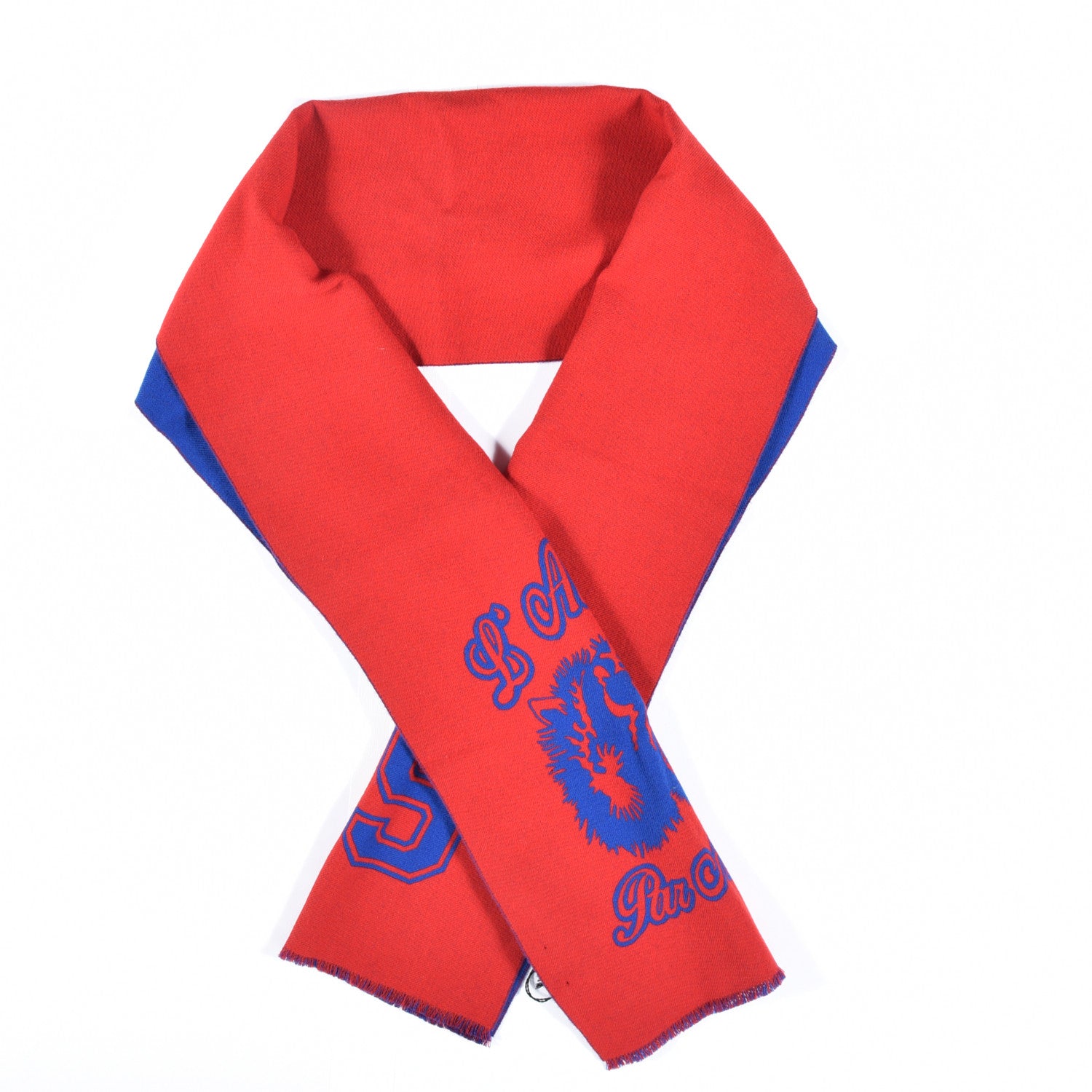 Gucci Wool Tiger Room Scarf Red 1 of 5