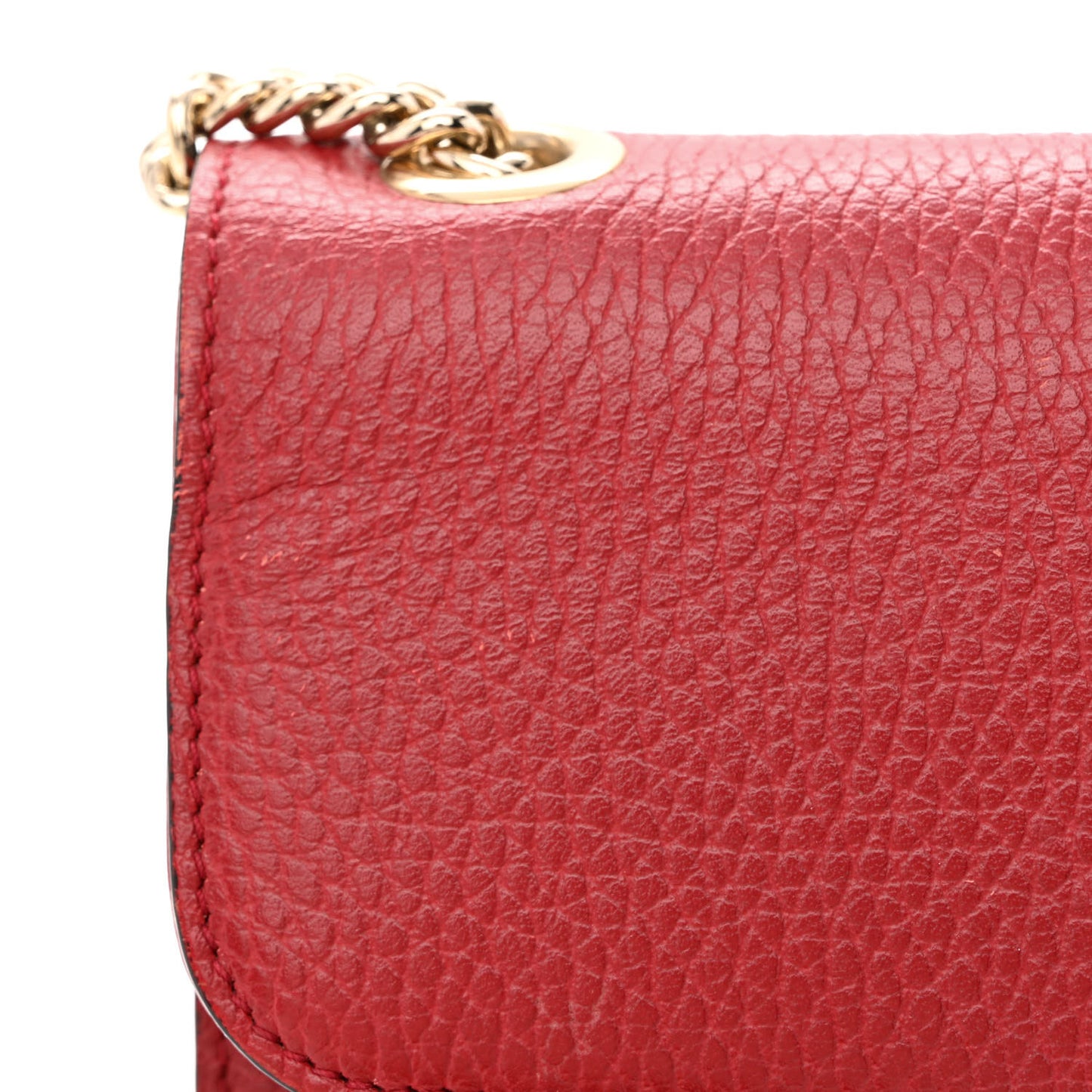 Dollar Calfskin Small Interlocking G Shoulder Bag Red