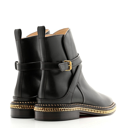 Christian Louboutin Calfskin Chain Flat Chelsea Boots 40 Testa Di Moro Bronze 4 of 11