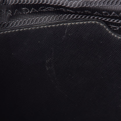 Prada Tessuto Nylon Saffiano Metal Triangle Logo Work Bag Black 34 of 34