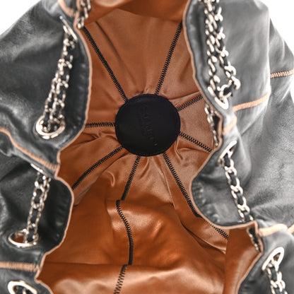 Chanel Lambskin Satin Reversible Sac Cordon Black 5 of 9