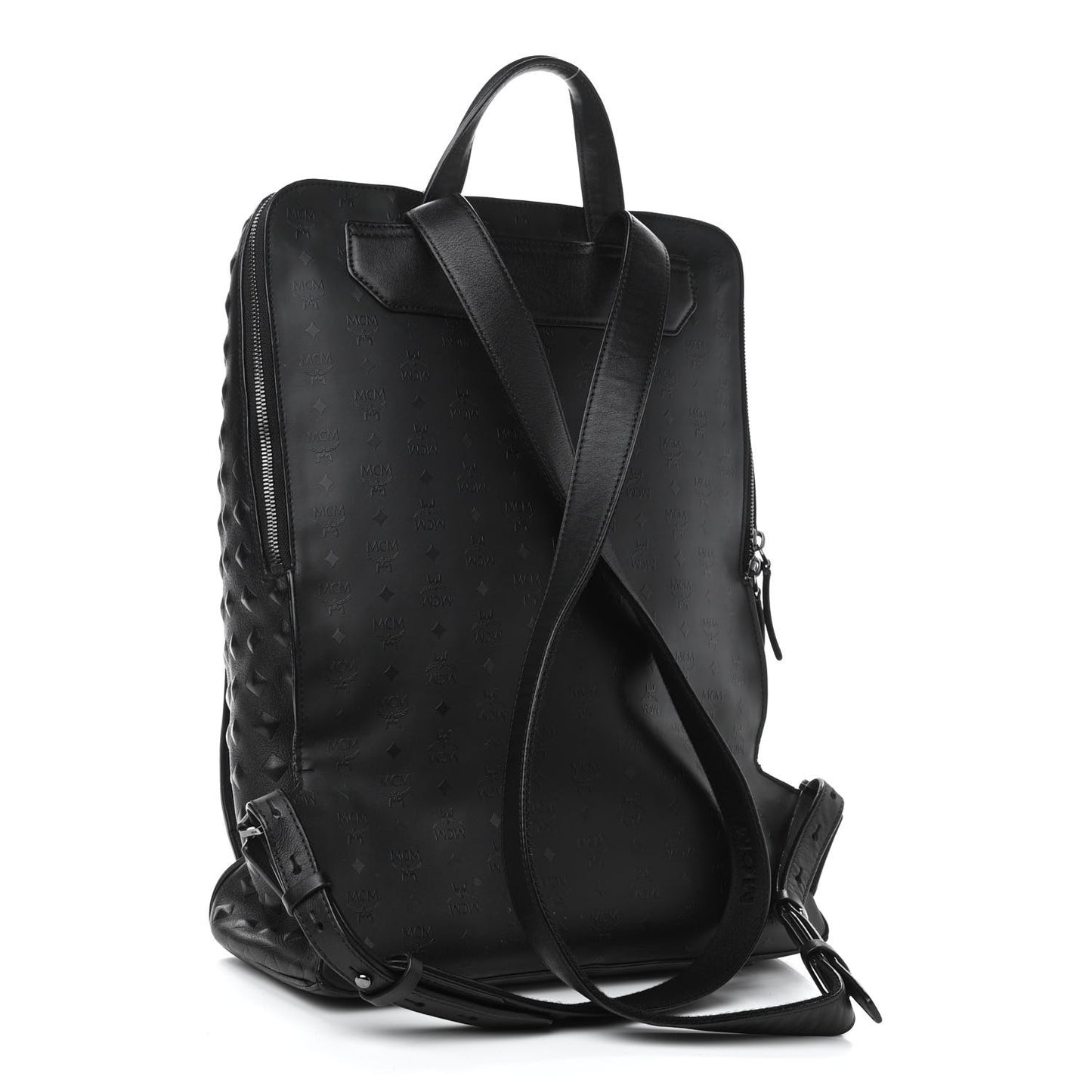 Calfskin Embossed Medium M Moment Backpack Black