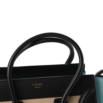 Celine Bullhide Drummed Calfskin Micro Tri-Color Luggage Antarctic 14 of 14