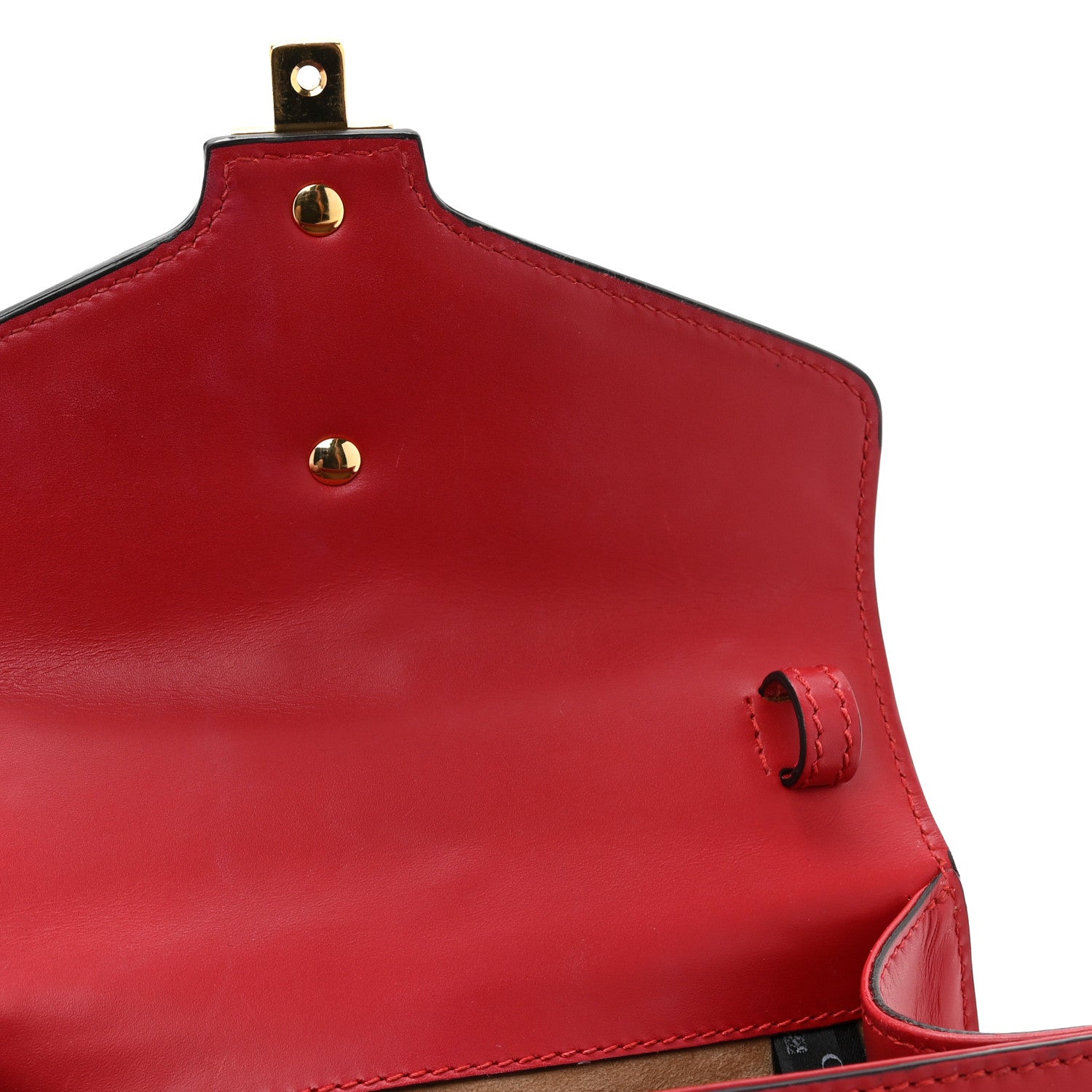 Gucci Calfskin Mini Sylvie Top Handle Bag Hibiscus Red 13 of 13