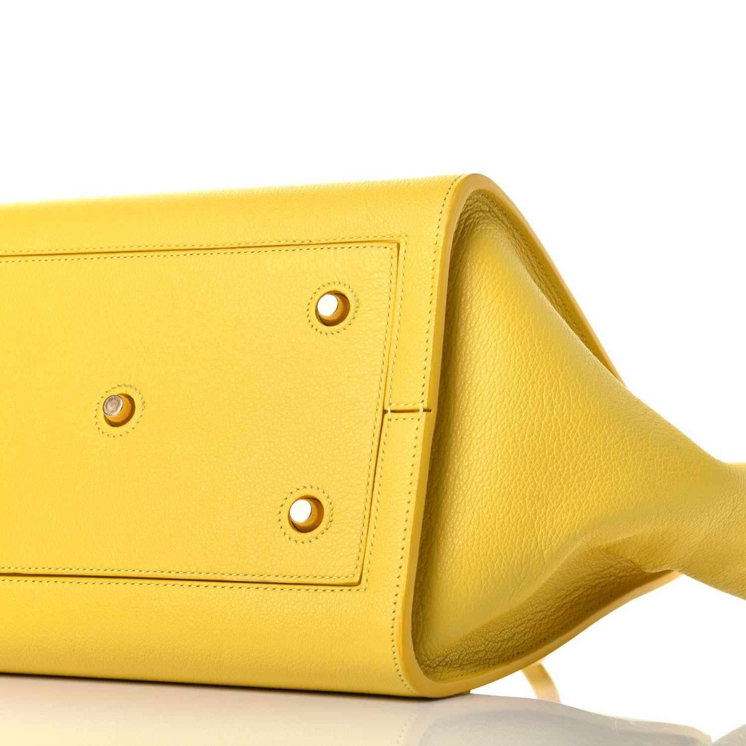 Celine Crisped Calfskin Small Tie Knot Tote Sun Yellow 8 of 9