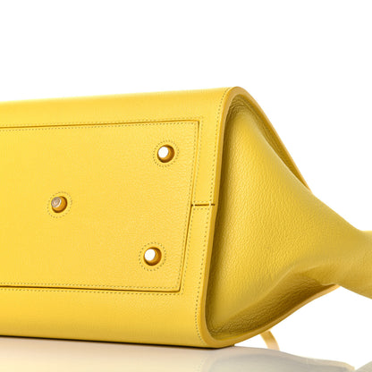 Celine Crisped Calfskin Small Tie Knot Tote Sun Yellow 8 of 9