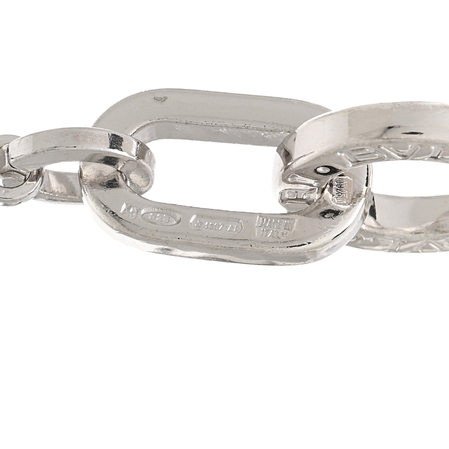 Bulgari Sterling Silver BVLGARI BVLGARI Link Charm Bracelet 3 of 3