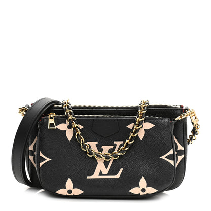 Louis Vuitton Empreinte Monogram Giant Multi Pochette Accessories Black Beige 1 of 11