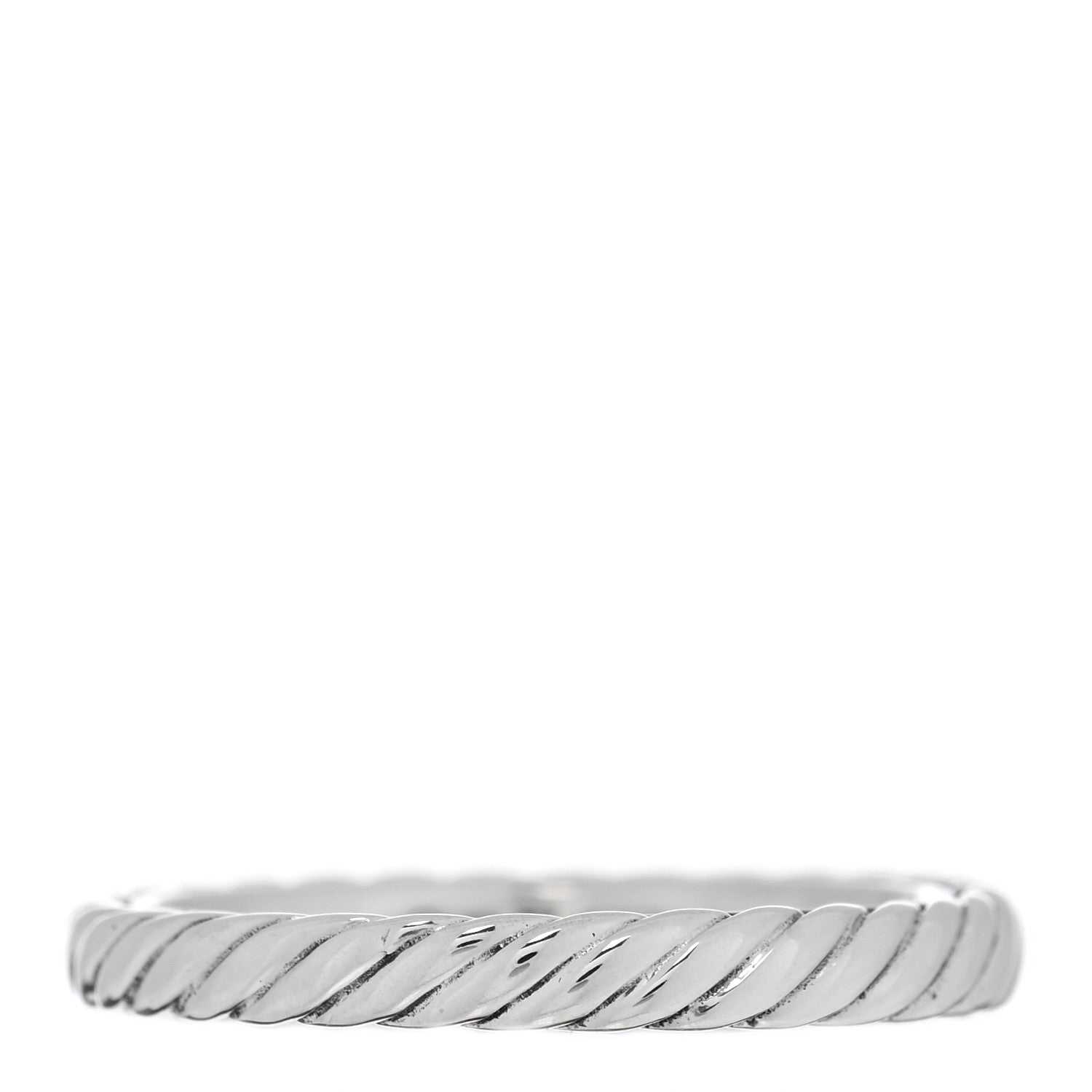 David Yurman Sterling Silver Cable Classics Band Ring 54 7 1 of 4