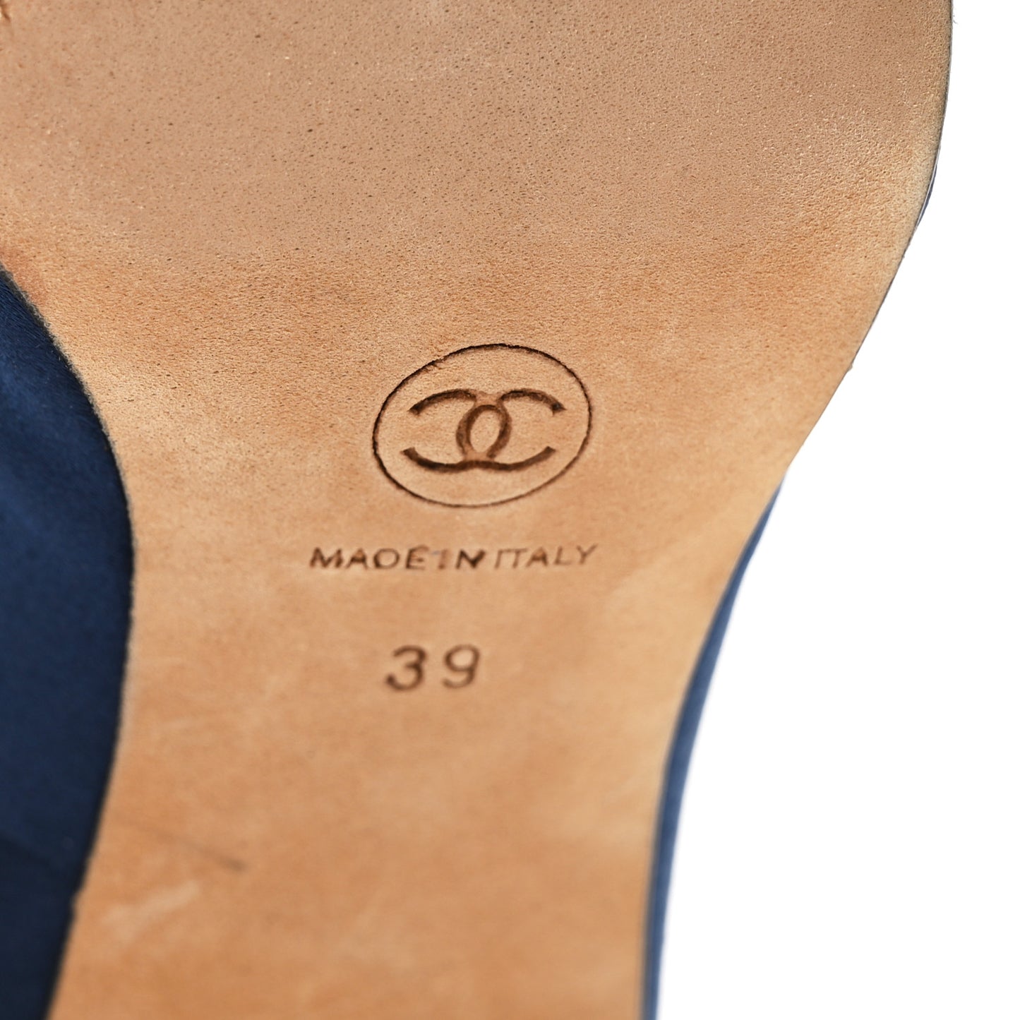 Satin Ankle Wrap Pumps 39 Navy