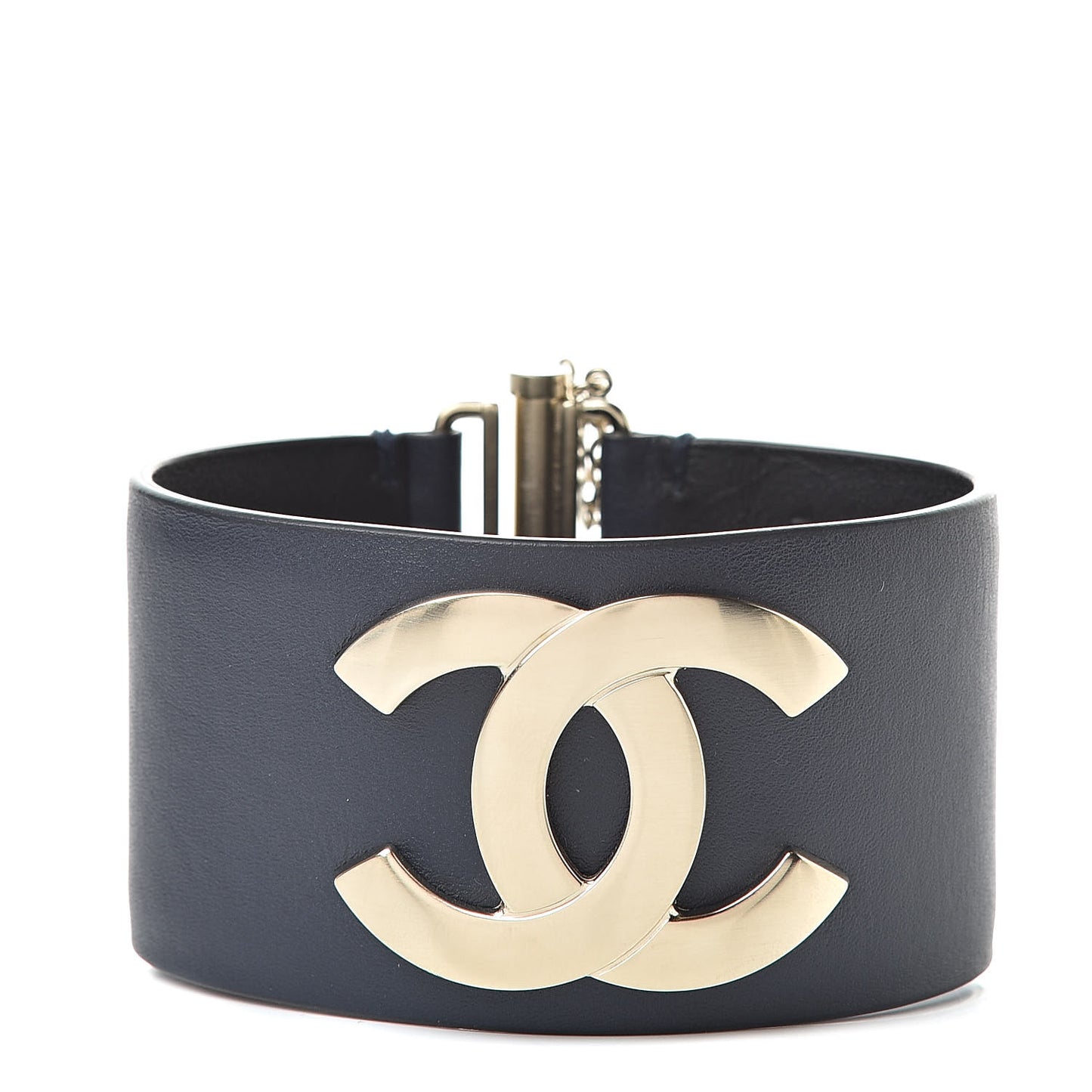 Calfskin CC Wide Cuff Navy