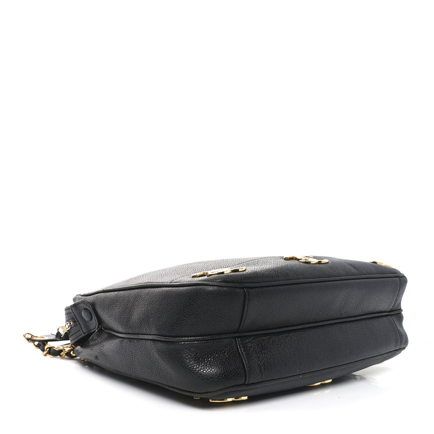 Caviar Triple CC Shoulder Bag Black