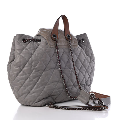 Chanel Iridescent Calfskin Quilted In The Mix Backpack Grey 3 of 14
