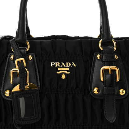 Prada Tessuto Nylon Gaufre Shopping Satchel Black 8 of 11