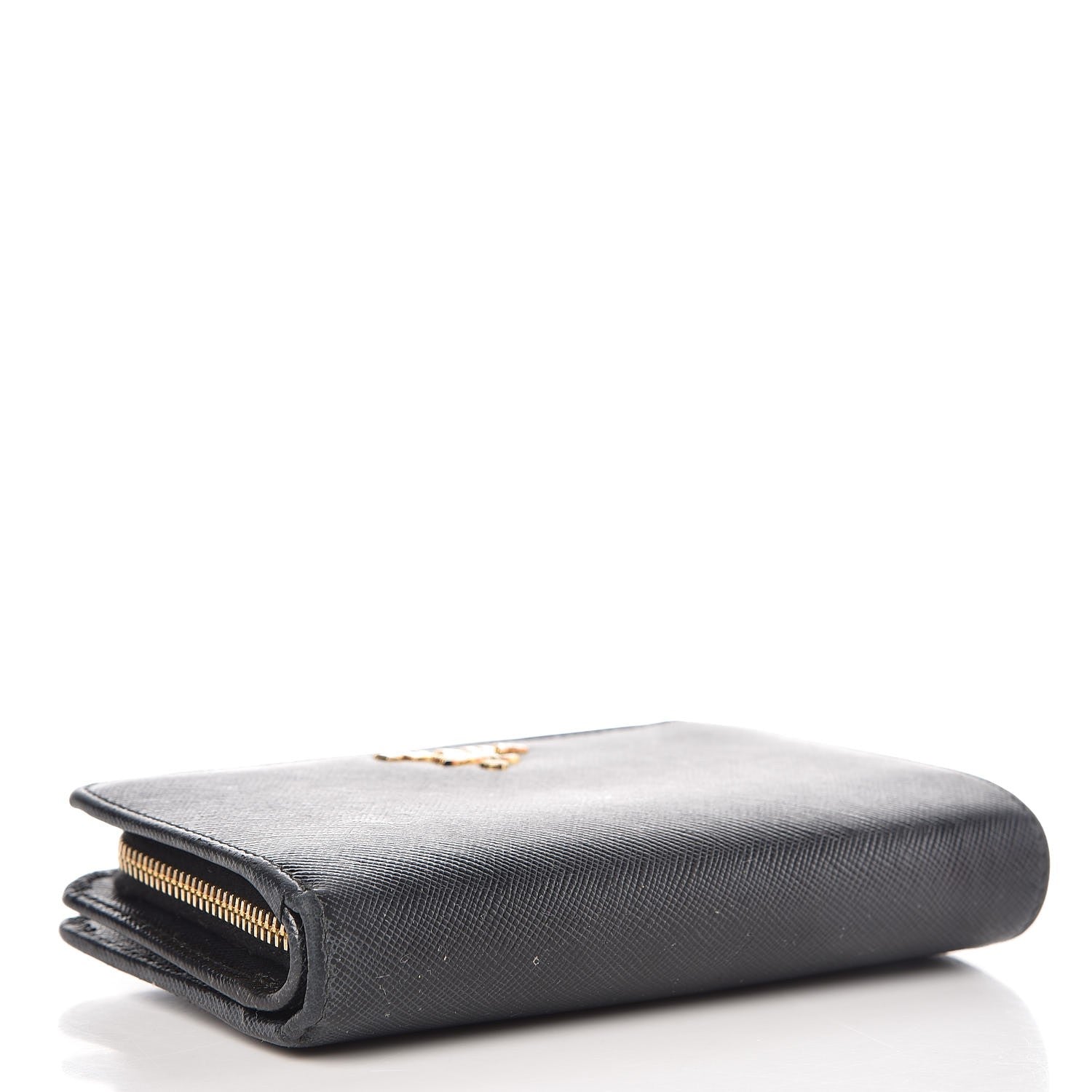 Prada Saffiano Compact Wallet Black 4 of 7