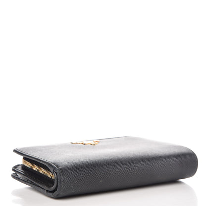 Prada Saffiano Compact Wallet Black 4 of 7