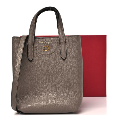 Salvatore Ferragamo Tumbled Calfskin Gancini Mini Bag Caraway Seed 10 of 10