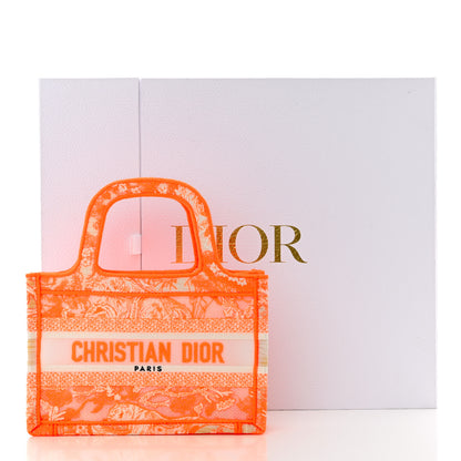 Christian Dior Canvas Embroidered Mini Toile De Jouy Book Tote Orange 17 of 17