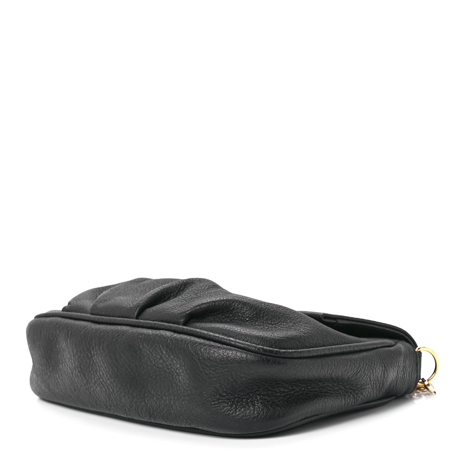 Fendi Vitello Flamingo Fendista Pouchette Crossbody Black 10 of 12