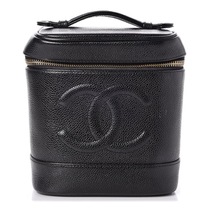 Chanel Caviar Vanity Cosmetic Case Black 9 of 15