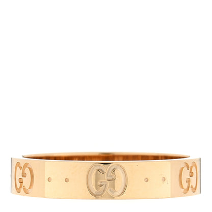 Gucci 18K Yellow Gold 4mm Icon Thin Band Ring 56 7.5 3 of 5