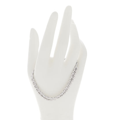 Roberto Coin 18K White Gold Diamond Cento 3 Row Bracelet 2 of 5