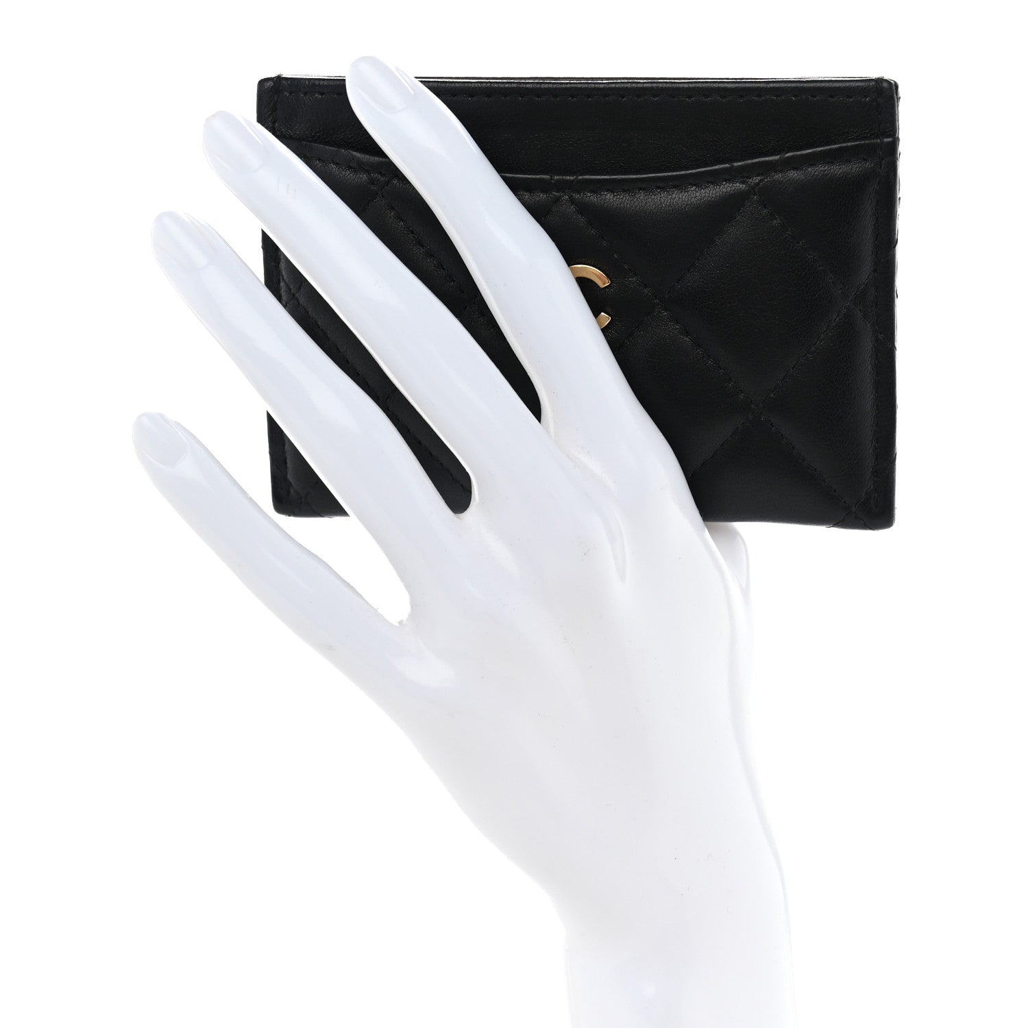 Chanel Lambskin Quilted Card Holder Black 2 of 8