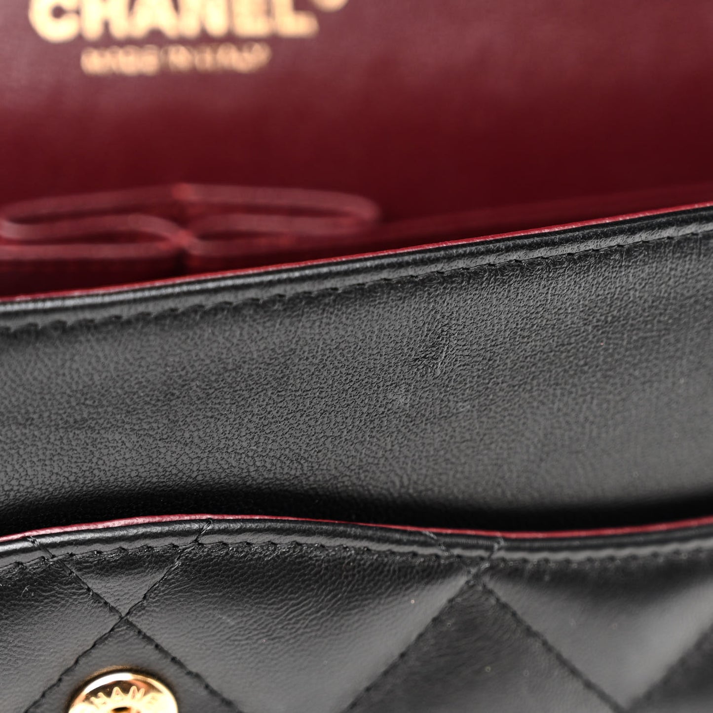 Lambskin Quilted Jumbo Double Flap Black